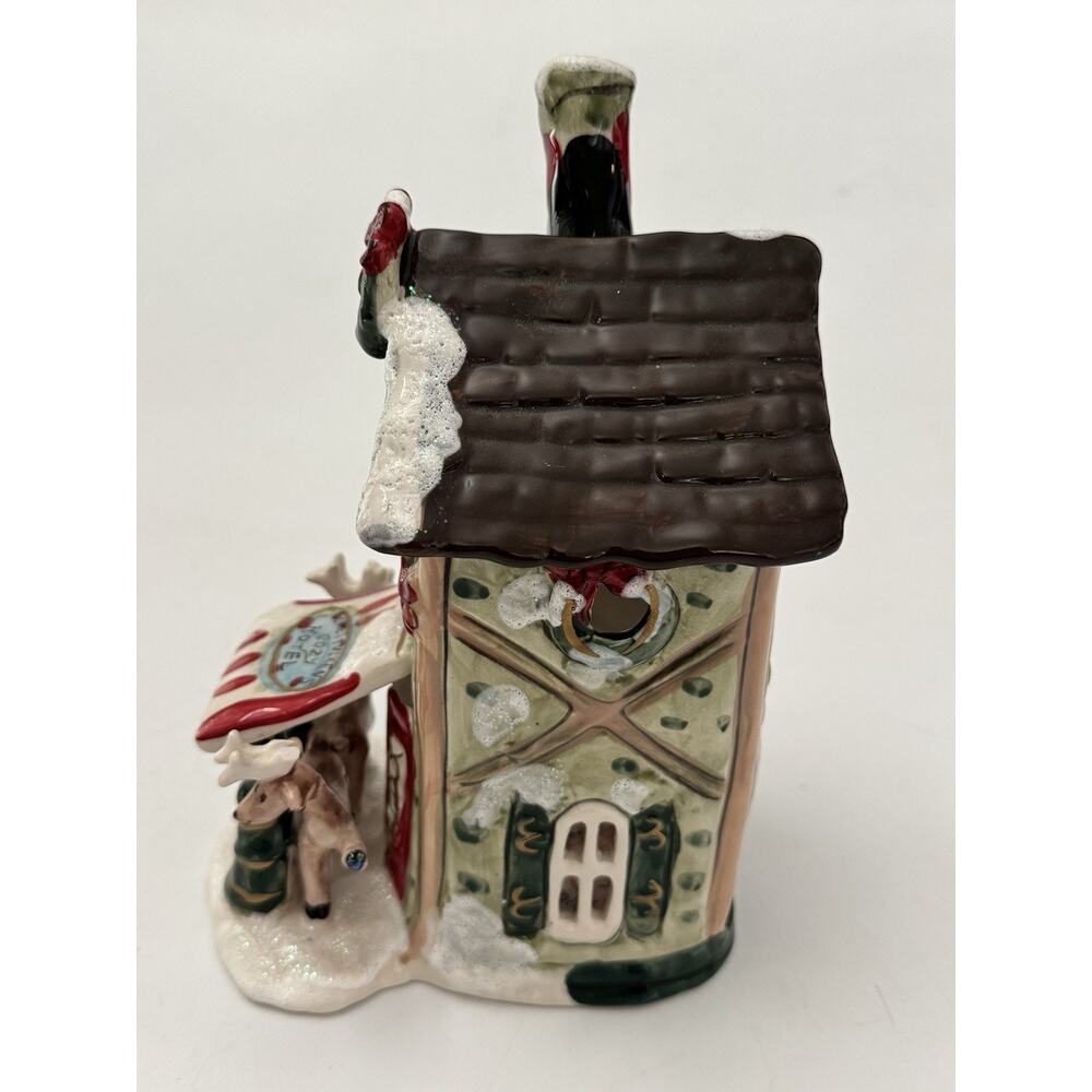 Blue Sky Clayworks Comet & Vixen's Cozy Hotel Candle House Christmas READ - Picture 3 of 9